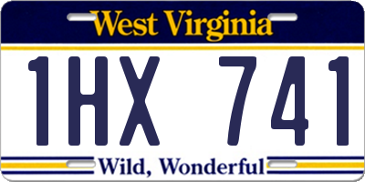 WV license plate 1HX741
