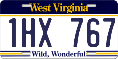 WV license plate 1HX767