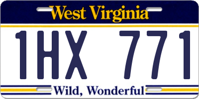 WV license plate 1HX771