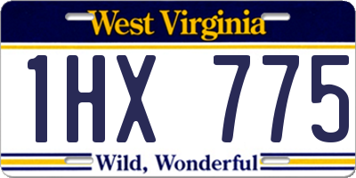 WV license plate 1HX775