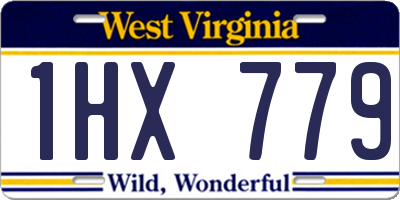 WV license plate 1HX779