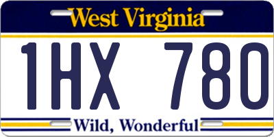 WV license plate 1HX780