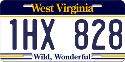 WV license plate 1HX828