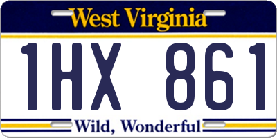 WV license plate 1HX861