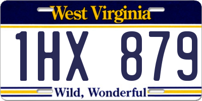 WV license plate 1HX879