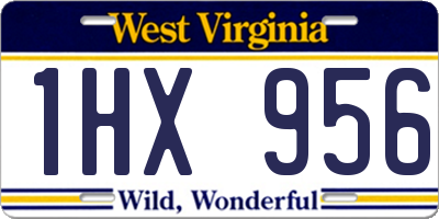 WV license plate 1HX956