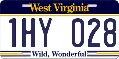 WV license plate 1HY028