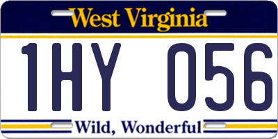 WV license plate 1HY056