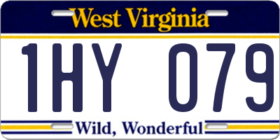 WV license plate 1HY079