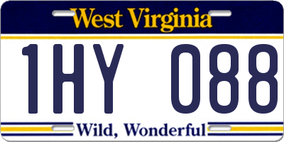 WV license plate 1HY088