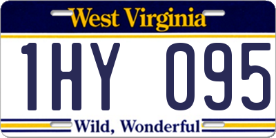 WV license plate 1HY095