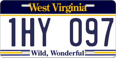 WV license plate 1HY097