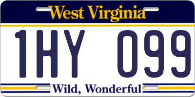 WV license plate 1HY099