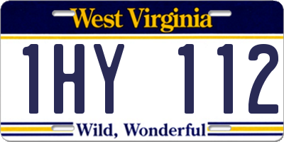 WV license plate 1HY112