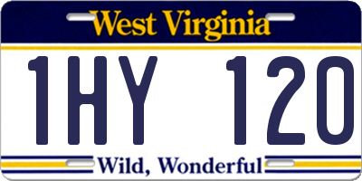 WV license plate 1HY120