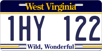 WV license plate 1HY122