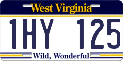 WV license plate 1HY125