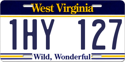 WV license plate 1HY127