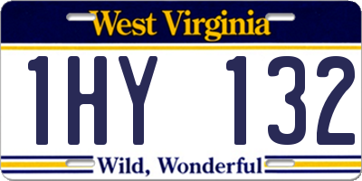 WV license plate 1HY132