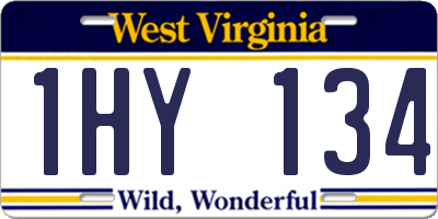 WV license plate 1HY134