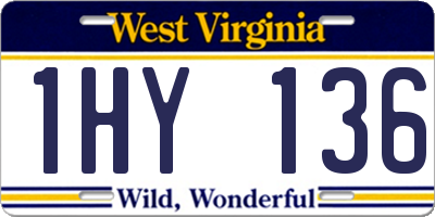 WV license plate 1HY136