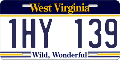 WV license plate 1HY139