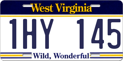 WV license plate 1HY145