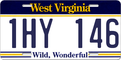 WV license plate 1HY146