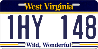 WV license plate 1HY148