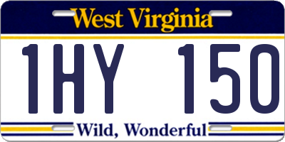 WV license plate 1HY150