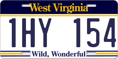 WV license plate 1HY154