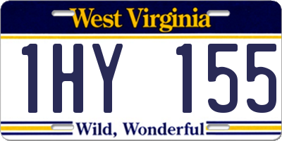 WV license plate 1HY155