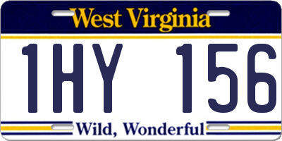 WV license plate 1HY156