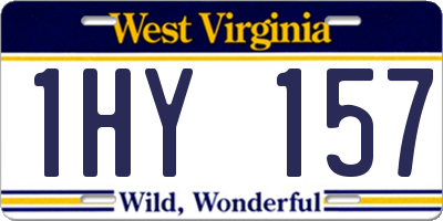 WV license plate 1HY157