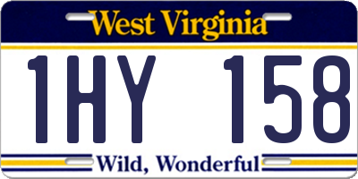 WV license plate 1HY158