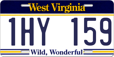 WV license plate 1HY159