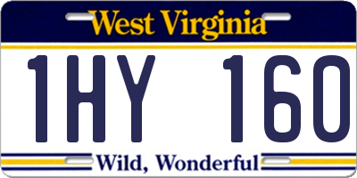 WV license plate 1HY160