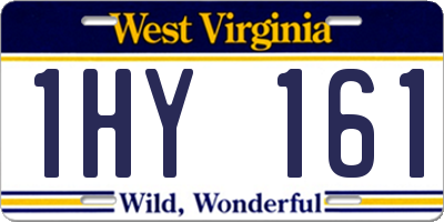 WV license plate 1HY161