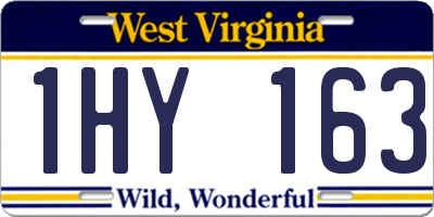 WV license plate 1HY163