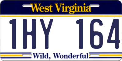 WV license plate 1HY164