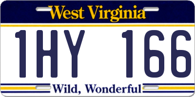 WV license plate 1HY166