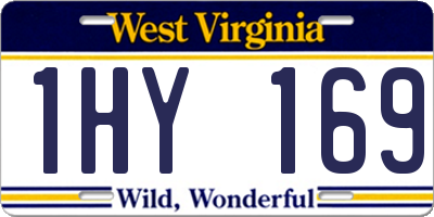 WV license plate 1HY169