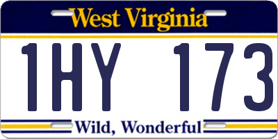 WV license plate 1HY173