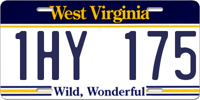 WV license plate 1HY175