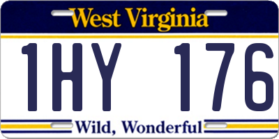 WV license plate 1HY176