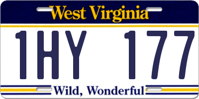 WV license plate 1HY177