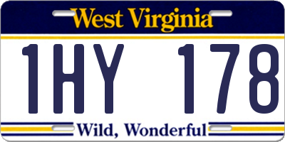WV license plate 1HY178
