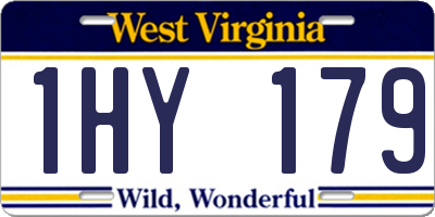 WV license plate 1HY179