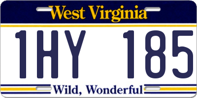 WV license plate 1HY185