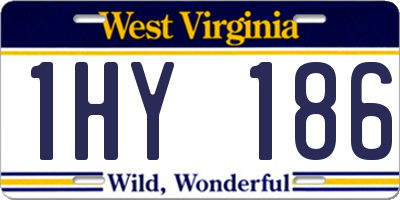 WV license plate 1HY186